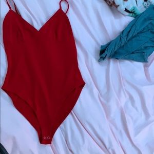 Red bodysuit